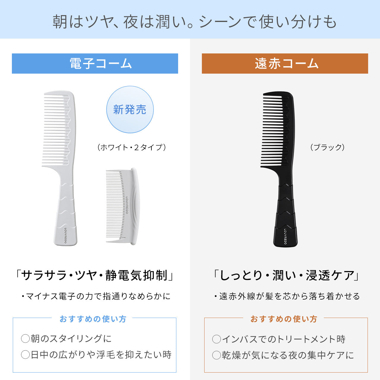 レヴィ 遠赤ジャンボコーム|トリートメント用・濡れ髪OK・摩擦レス